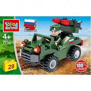 Конструктор Джип с ракетами 82 детали (Город мастеров, 7235-BY)