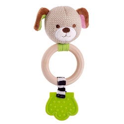 Игрушка-погремушка - Эко Щенок (Happy Snail, 17HSE03DG) - миниатюра