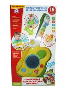 Электрогитара-пианино со стихами М. Дружининой, звуки музыкальных инструментов, учим формы и 15 песен (Умка, B1103605-Rsim)