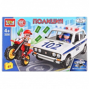 Конструктор ВАЗ-2106 погоня за мотоциклистом (Город мастеров, 3200-CY)