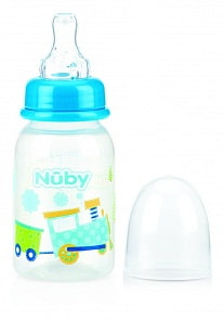 Бутылочка с антиколиковой системой, 120 мл, бирюзовый (Lubby, ID1477_бирюзовый) (ассортимент)