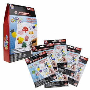 Набор тесто-мелков Clay Crayon, 6 цветов по 30 г (1toy, Т19007)