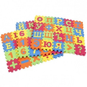 Мягкие пазлы с буквами, цифрами и знаками – Союзмультфильм, 60 элементов (Играем Вместе, B23953ABCNUM-CRTsim)