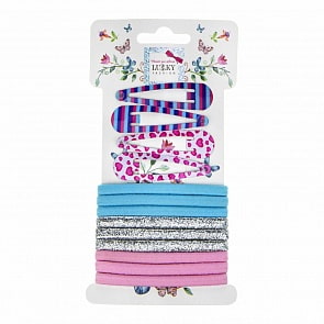 Набор для волос Lukky Fashion – 4 заколки, 9 резинок (Lukky, Т18592)