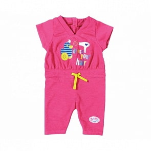 Одежда для кукол ™Карапуз, 40-42 см - Розовый комбинезон с шапкой Зайка в пакете (Карапуз, OTF-1901CH-RU)