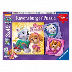 Пазл Щенячий патруль Скай и Эверест 3 x 49 элементов (Ravensburger, R08008) - миниатюра