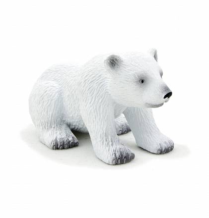 Фигурка Медвежонок белый сидящий, 7 см 