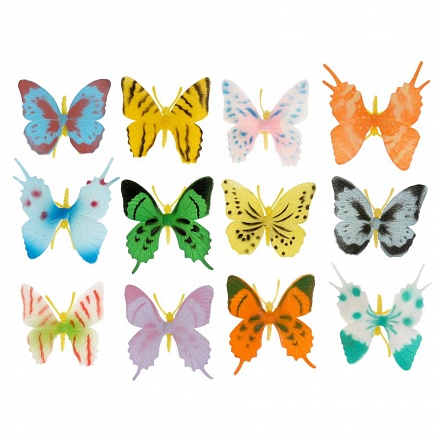 Фигурки из пластизоля Бабочки 6,25 см, 12 видов  