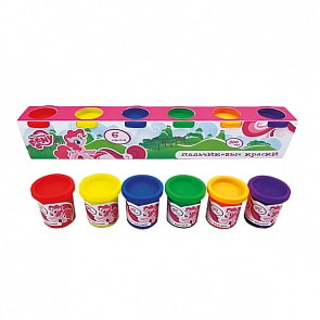 Пальчиковые краски - My Little Pony, 6 штук (Multiart, 650FP-MLPsim)