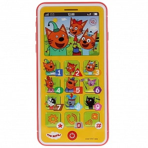 Обучающий телефон - Три кота, 50 песен из м/ф, загадок, стихов, звуков, учим формы, цвета (Умка, B1664645-R9)