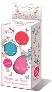 Набор Lukky с пудрой для волос, 2 цвета: красный и бирюзовый (Luсky, Т16154)
