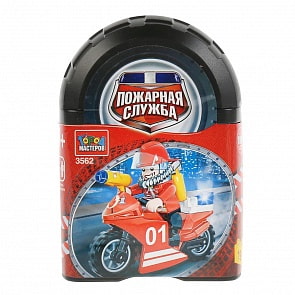 Конструктор Город мастеров – Пожарник на мотоцикле, с фигурками, 19 деталей (Город мастеров, 3562-LL)