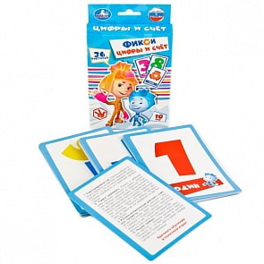 Карточки развивающие Фиксики - Цифры и счет, 36 карточек (Умка, 4690590137949sim)