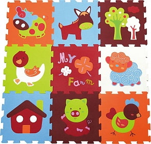 Коврик-пазл - Ферма, 9 деталей (ЯиГрушка, 59871)