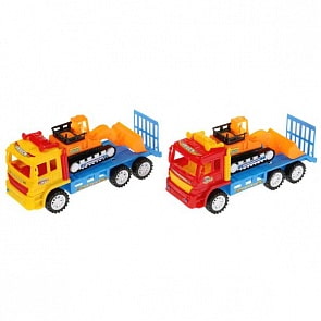 Трейлер инерционный с экскаватором, разные цвета (B1858465) (ассортимент)