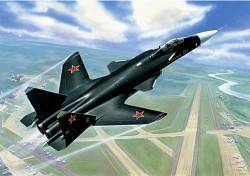 Сборная модель - Самолёт СУ-47 Беркут Подарочный набор (ZVEZDA, 7215П) - миниатюра