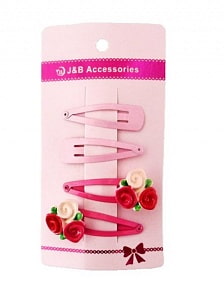 Набор – Розочки, 4 заколки (Shantou Gepai, YLB-S033)