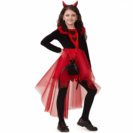 Карнавальный костюм для девочек – Дьяволица, платье, размер 116-60 