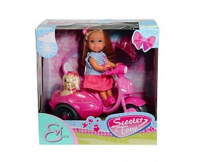 Кукла Еви и ее собачка на мотороллере (Simba, 5736584) 