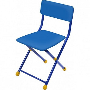 Стул детский складной мягкий из моющейся ткани, синий (Nika, СТУ3_синий)