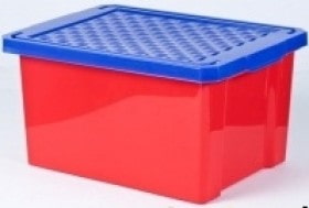 Ящик для хранения игрушек (средний, красный) (Lego,LA1018КРЛЕГО-8PS)