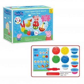 Набор для лепки - Пластилиновое мыло. Свинка Пеппа (ТМ Let`s play, 36479)
