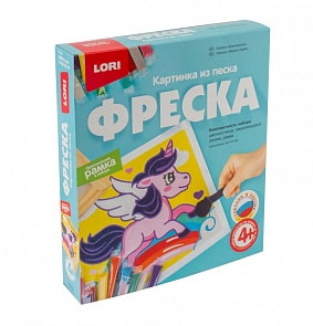 Фреска. Картина из песка - Единорожка (Lori, Кп-063)