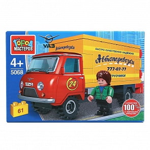 Конструктор Город мастеров – Уаз кунг, с фигуркой, 61 деталь (Город мастеров, SB-5068)