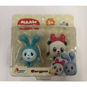 Фигурки Малышарики - Крош и Панда на блистере (Играем вместе, F-35R)