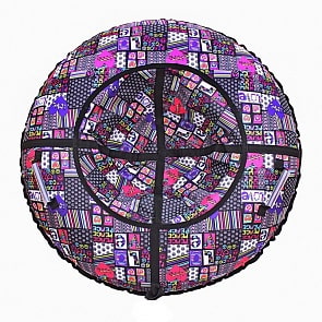 Санки надувные тюбинг с дизайном Хиппи Peace, диаметр 118 см. (RT, 6794rt)