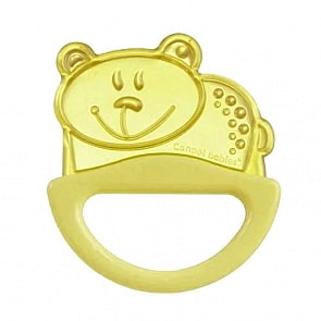 Погремушка с эластичным прорезывателем Canpol Мишка, желтый, 0+ (Canpol, CAN-13/107)