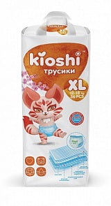 Подгузники-трусики размер XL, 12-18 кг, 36 шт (Kioshi, KS004)