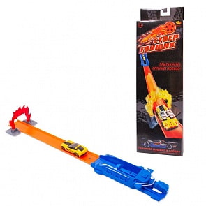 Набор из серии Супер гонщик - Прыгни через огненное кольцо, машина со сборным треком (Abtoys, C-00213)