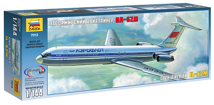Сборная модель - Советский пассажирский авиалайнер Ил-62М 