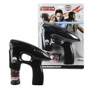 Пистолет для пускания мыльных пузырей - Звездные войны, светится в темноте, свет и звук, 45 мл (1toy, Т11519)