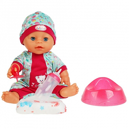 Интерактивный пупс Оленька 30 см пьет писает закрывает глаза 4 аксессуара 