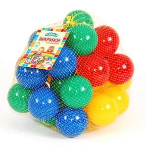 Набор из 30 шариков для бассейна диаметром 7 см, в сетке (Грин пласт, 1036802-no)