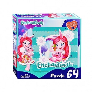 Пазл Энчантималс+магнитик - Бри Кроля и Твист, 64 детали (Оригами, 03556)