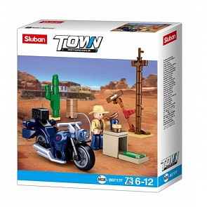 Конструктор Мотоцикл с фигуркой, 73 детали (Sluban, M38-B0717F)