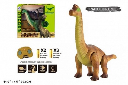 Динозавр Бронтозавр на радиоуправлении, световые и звуковые эффекты, разные цвета  