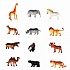 Набор В мире животных – Дикие животные, 12 штук  - миниатюра №1