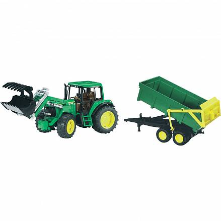 Трактор John Deere 6920 с погрузчиком и прицепом 