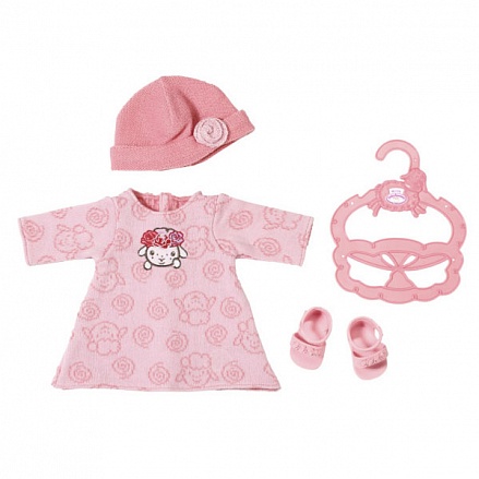 Набор одежды для куклы My Little Baby Annabell 36 см.: Платье, шапочка и босоножки, вешалка 