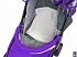 Санки-коляска Snow Galaxy City-1-1 – Серый зайка на фиолетовом, на больших надувных колесах, сумка, варежки  - миниатюра №10