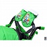 Санки-коляска Snow Galaxy - City-2-1 - Совушки на зеленом, на больших надувных колесах, сумка, варежки  - миниатюра №9