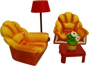 Игровой набор мебели - Уют 2 Цветы (ПК Форма, С-47-Ф)