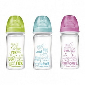 Антиколиковая стеклянная бутылочка, 240 мл (Canpol babies, 79/002)