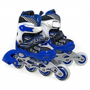 Ролики раздвижные, алюминиевая рама, подшипники ABEC-7, колеса PU, размер 27-30 в сумке (Next, A27-30-AT3sim)