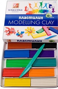 Детский пластилин Классика, 10 цветов (Луч, 7С304-08)