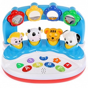 Обучающая игрушка со стихами М.Дружининой - Учим животных, формы, буквы, цифры, 16 песен (Умка, B916010-R)